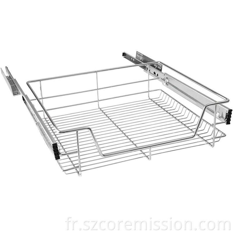 20kg Loading Capacity Metal Telescopic Pull-out Basket